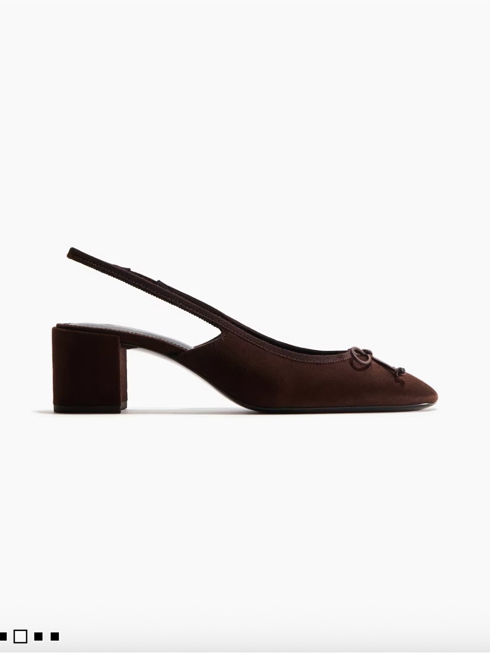 H&M Brown Slingback Block Heel Pumps - Women's